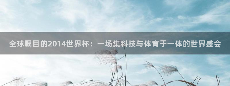2026世界杯官网入口:全球瞩目的2014世界杯:一场集科技与体育于一体的世界盛会